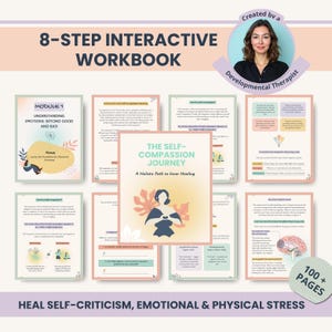 Self-Compassion CFT Workbook PDF with Compassion-Focused Therapy, MSC Principles, ACT tools & Somatic exercises. Reduce anxiety, shame & self-criticism with 250+ therapeutic techniques, prompts & worksheets. Printable in A4 & US Letter."