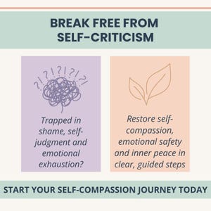 Self-Compassion CFT Workbook PDF with Compassion-Focused Therapy, MSC Principles, ACT tools & Somatic exercises. Reduce anxiety, shame & self-criticism with 250+ therapeutic techniques, prompts & worksheets. Printable in A4 & US Letter."