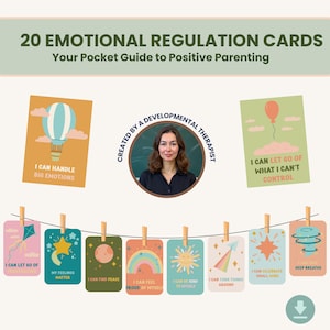 Printable Kids Affirmation Cards for Emotional Regulation & Daily Calm | Mindfulness Flashcards for Gentle Parenting, Home Calm Corners