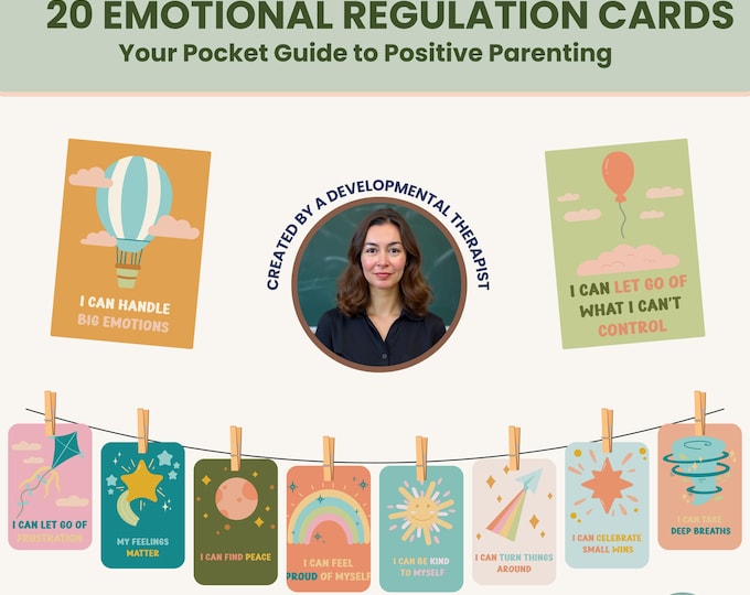 Printable Kids Affirmation Cards for Emotional Regulation & Daily Calm | Mindfulness Flashcards for Gentle Parenting, Home Calm Corners
