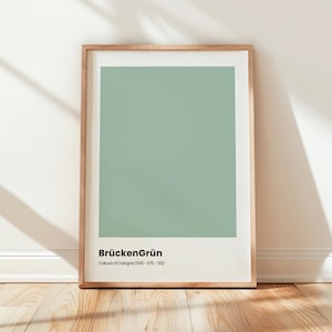 Köln Poster: BrückenGrün | Modernes Typografie Poster | Köln City Kunstdruck Poster | Minimalistisches Typoposter | Kölner Dom Geschenk