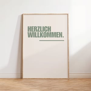 Affiche : Bienvenue. | Affiche d’entrée moderne | Décoration de bienvenue décoration d'entrée | Affiche typographique minimaliste