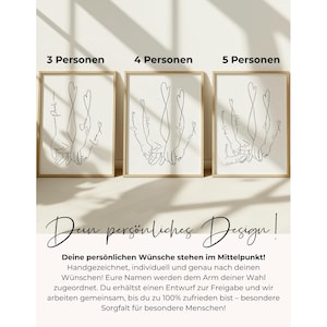 Personalized family poster with names | Minimalist wall decor | Parent-child family gift decoration | Digital download art print image 4
