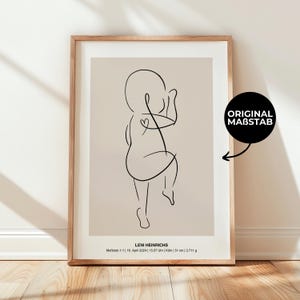 Poster: poster personalizzato per bambini | Dettagli di nascita con nome, peso e altezza in scala originale | Regalo di nascita | Decorazione della cameretta del bambino