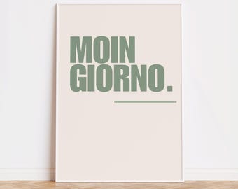 Poster: Moingiorno. | Modern entryway poster | Welcome decoration | Minimalist typography poster