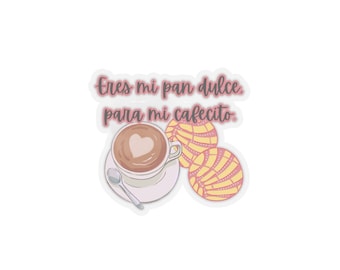Pan Dulce y Cafe Sticker, Mexican Pastry, Laptop Decal