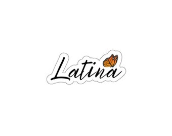 Latina Butterfly Vinyl Sticker, Glossy Finish