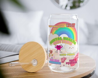 Mental Health Awareness Glass Tumbler | 'You Are Loved' 16oz Sipper