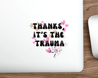 Dark Humor Therapy Sticker, Sarcastic Mental Health Decal