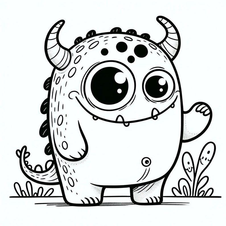 Bundle of Coloring Drawing Cartoons of Fantasy Creatures for Kids. - Etsy