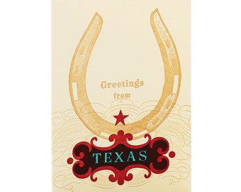 4B-135 - "Greetings from Texas" Letterpress Card