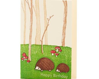 4B-79  Forest "Happy Birthday"  Small 4B Card