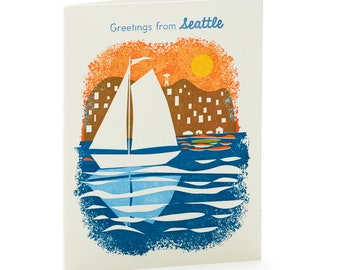 A2-279 - "Greetings from Seattle" Letterpress Card