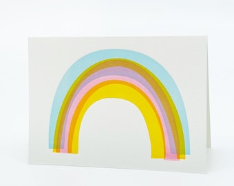 4B-155B Rainbows Letterpress card set of 6
