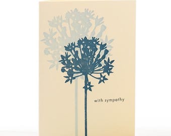 A2-307 Alliums Sympathy letterpress card