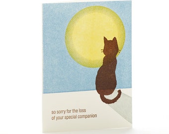 4B-143 Cat sympathy letterpress notecard