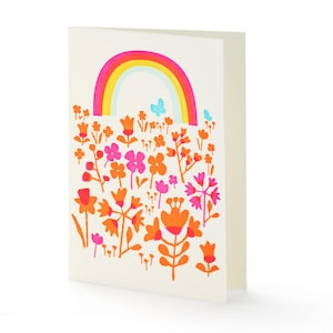 Frühlings Letterpress Kartenset von 6