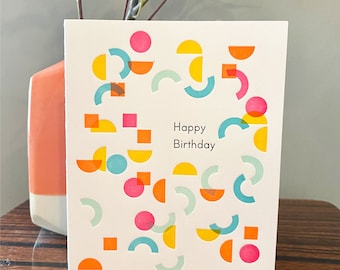 A2-288 Macaroni Birthday Letterpress Card