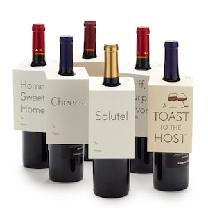 Bottle neck hang tags set of 5