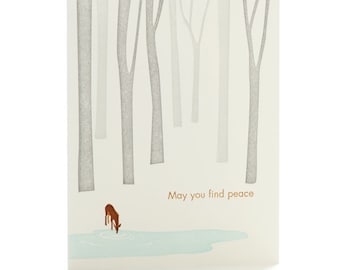 A2-107 - May you find peace-  letterpress card