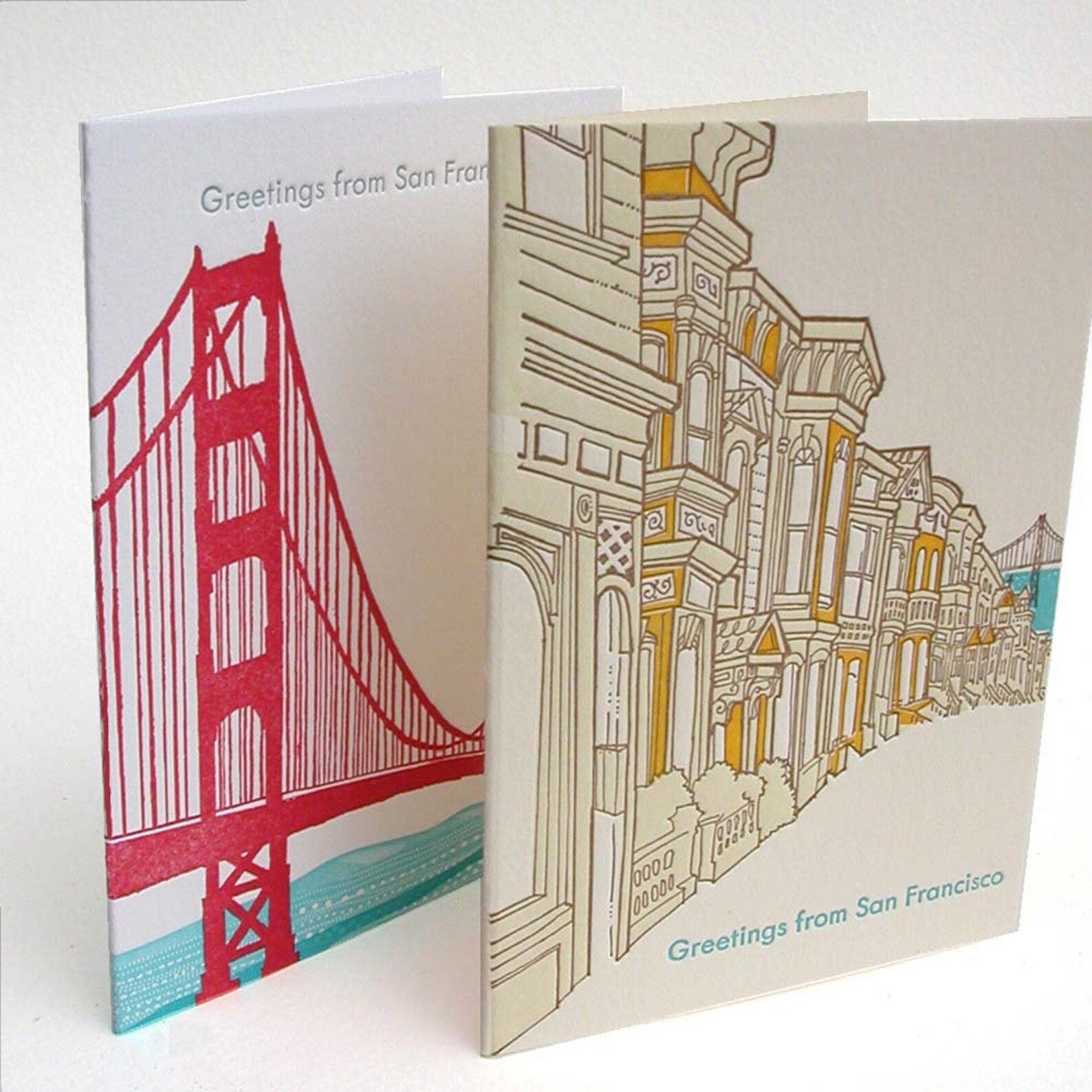 Greetings from San Francisco Letterpress note card set Etsy