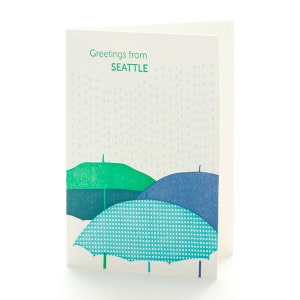 4B-144B - Jeu de 6 cartes typographiques « Salutations de Seattle »