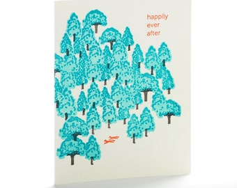 A2-244 "Happily ever after"  letterpress card
