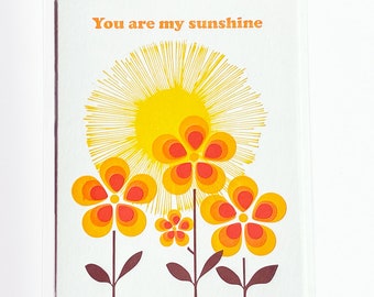 A2-260 Sunshine Letterpress Note Card