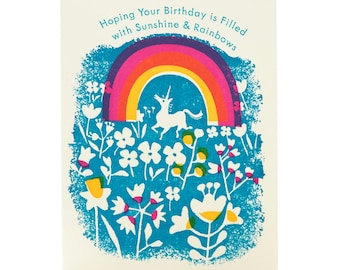 A2-269 Sunshine & Rainbow letterpress card