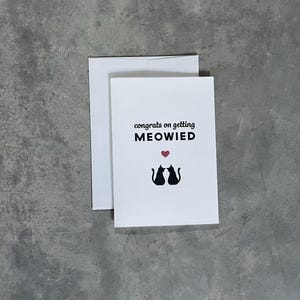 猫のウェディングカード