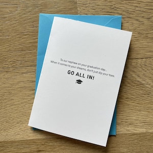 Carte de remise des diplômes de neveu