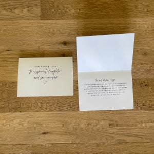 Cartão de casamento filha genro