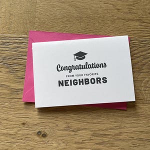 Carte de remise des diplômes amusante pour voisin