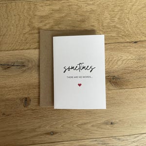 Carte de sympathie pour les moments difficiles