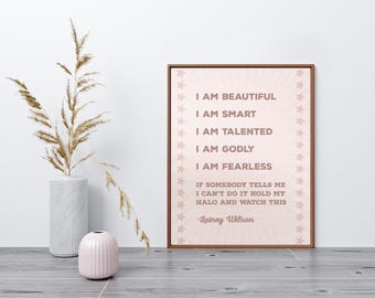 Lainey Wilson affirmation sign for young girls room