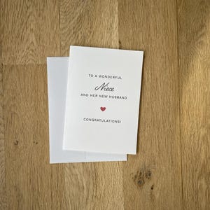 Niece Wedding Card