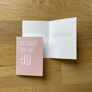 Cartão de aniversário de 40 anos