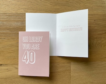 40th Birthday Card