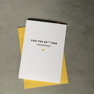 Funny 89th Birthday Card
