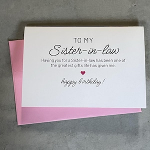 Carte d'anniversaire belle-sœur