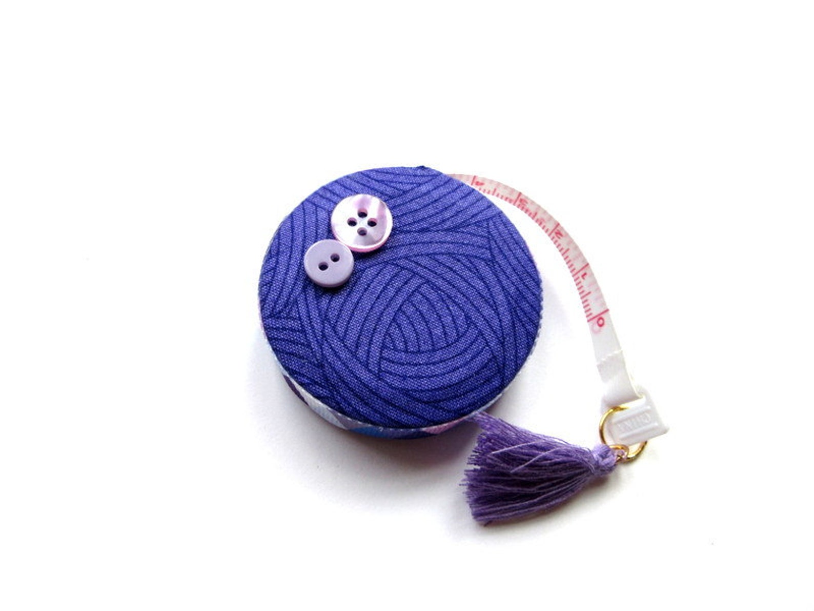 Measuring Tape Purple Yarn Balls Small Retractable Tape Etsy