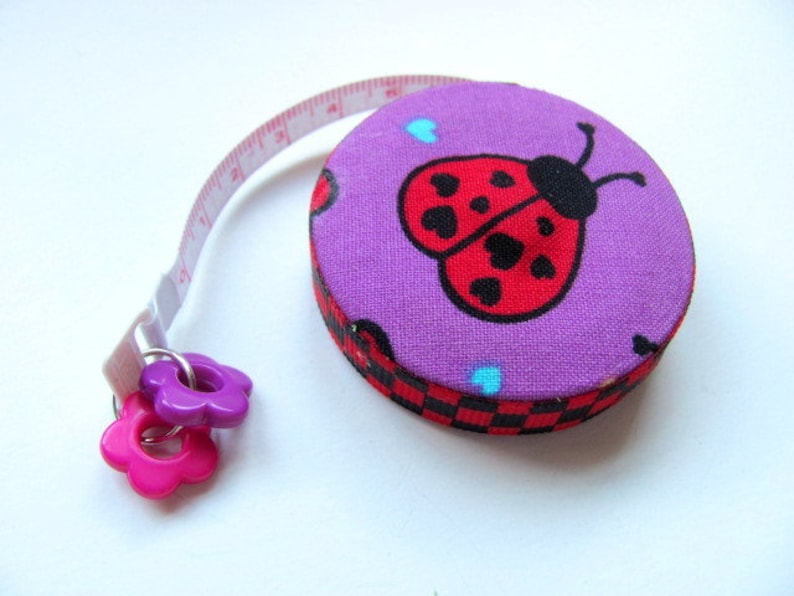 Tape Measure Heart Butterflies and Ladybugs Retractable Measuring Tape
