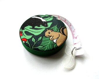 Tape Measure Racoon, Skunk and Chipmunk Woodland Small Retractable Measuring Tape