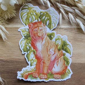 Adesivo in vinile Tiger Monstera XXL
