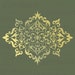 large wall Damask Stencil Pattern faux mural 1023