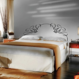 Queen Size 60&quot; Wide Vinyl Headboard Panel Wall Art Decor Removable Decal Sticker No.2200