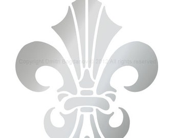 FLEUR DE LIS Designer Chic Decor Style Stencil for Wall Decor Curtains Cakes Damask Wallpaper 3005 Size 5" x 6.5" Many Additional Sizes