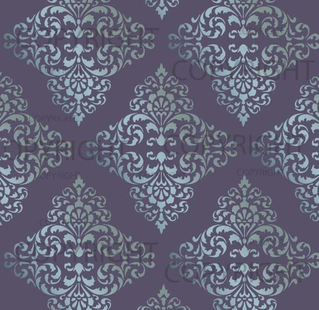 Large WALL DAMASK STENCIL Pattern Faux Mural 1018 - Etsy