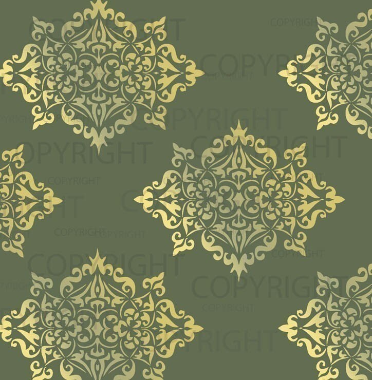 Large Wall Damask Stencil Pattern Faux Mural 1023 - Etsy