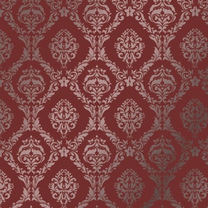 Large Wall Damask STENCIL Pattern FAUX  MURAL 1007